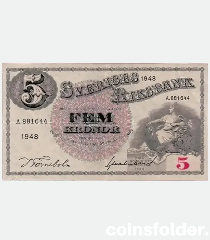 1948 Sweden 5 Kronor