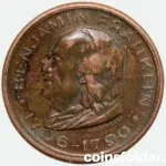 Vintage 1706-1790 Benjamin Franklin Memorial Souvenir Coin, Token