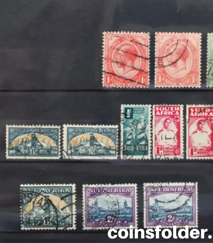 Souvenir Set of 16 Vintage Mixed South Africa Stamps - Giftcard Packed