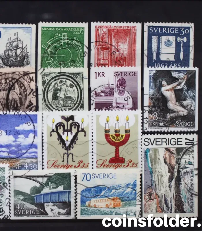 Souvenir Set of 22 Old Mixed Sweden Stamps - Giftcard Packed