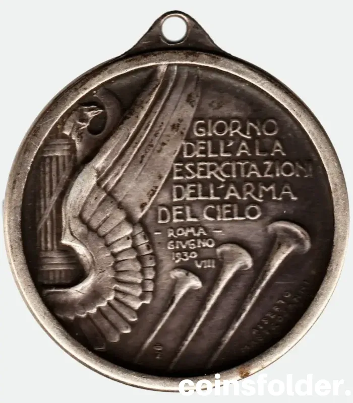 WWII Medal for the Air Force Aviation Drills 1930 in Rome