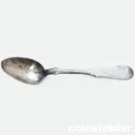 Antique Russian Silver Soup Spoon featuring intricate engravings and 19th-century craftsmanship