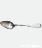 Antique Russian Silver Soup Spoon featuring intricate engravings and 19th-century craftsmanship