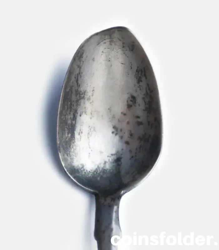 Antique Russian Silver Soup Spoon featuring intricate engravings and 19th-century craftsmanship