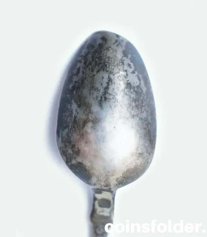 Antique Russian Silver Soup Spoon featuring intricate engravings and 19th-century craftsmanship