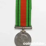 United Kingdom Defence Medal 1939–1945, British Version with ribbon