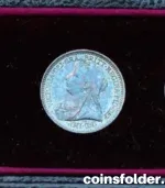 BU 1899 Victoria Silver Maundy Coin Money Sets in original box with blue toning and historical significance.