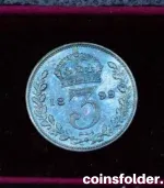 BU 1899 Victoria Silver Maundy Coin Money Sets in original box with blue toning and historical significance.