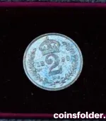 BU 1899 Victoria Silver Maundy Coin Money Sets in original box with blue toning and historical significance.