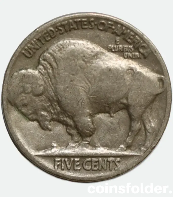 1936 USA Philadelphia 5 Cents "Buffalo Nickel" featuring Native American chiefs and an American bison.