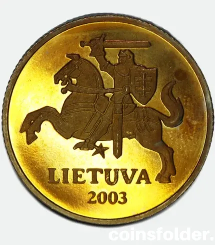 2023 Lithuania 20 Centu Proof coin, obverse and reverse sides