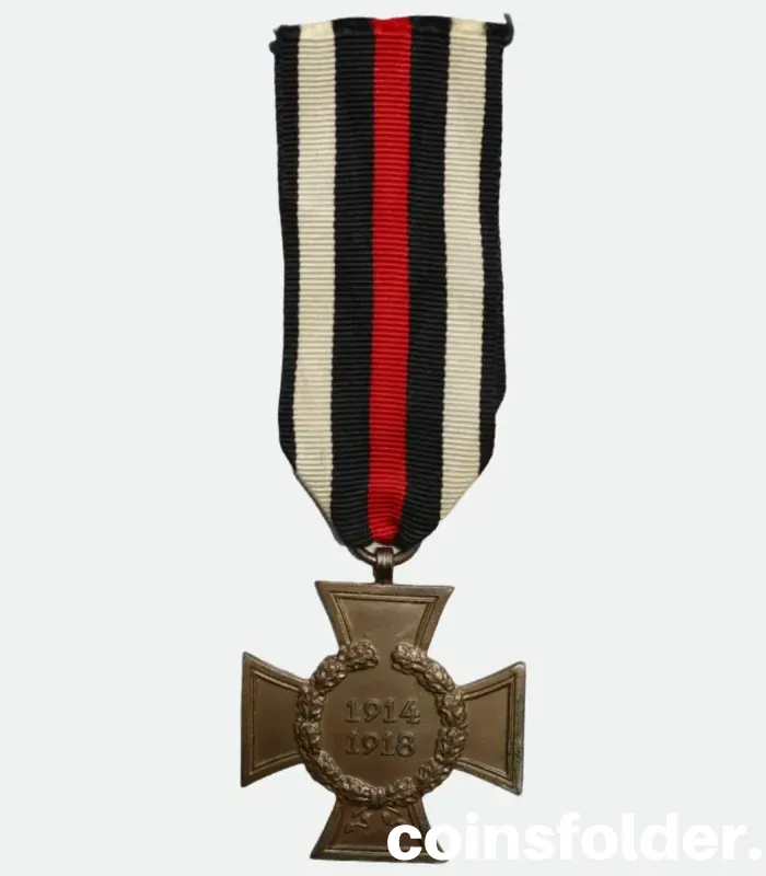 WWI 1914-1918 Germany Medal, The Honour Cross of the World War (Hindenburg Cross), Carl Poellath maker mark