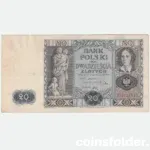 1936 Poland 20 Zlotych banknote