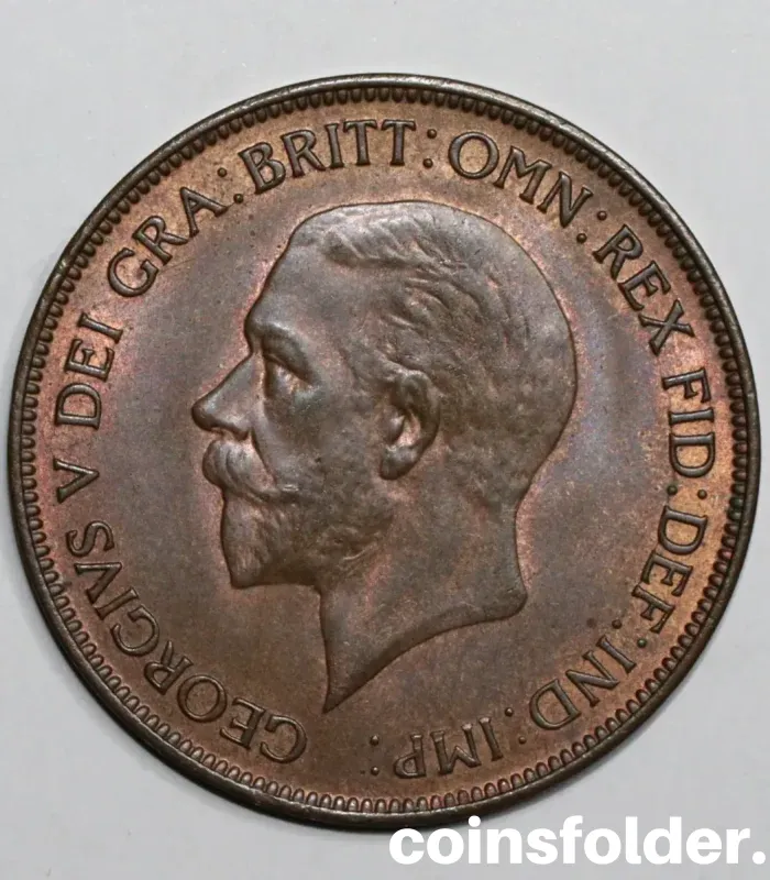 1936 United Kingdom 1 Penny, UNC – George V Coin