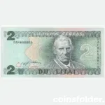 1993 Lithuania 2 Litai UNC with Motiejus Valančius and Trakai Castle.