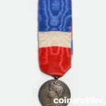 France 1918 Silver Medal, Ministry of Commerce, Dedicated to J.J.M. Berard