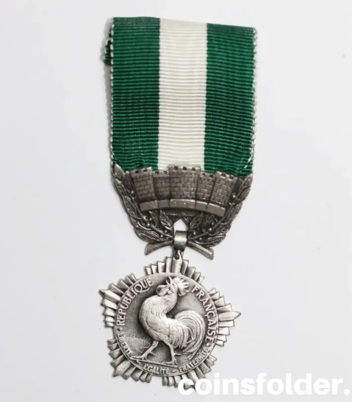 France 1945-1962 Departmental and municipal Silver Medal of Honor