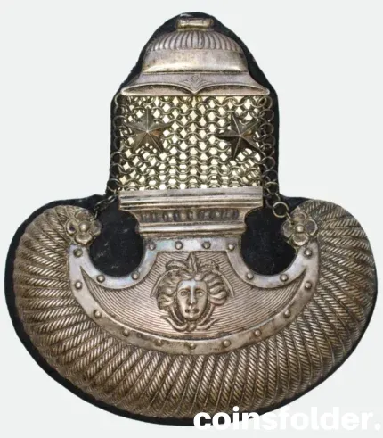 1817 Swedish Lieutenant Silver Epaulet from 1/2nd Life Grenadier Regiment