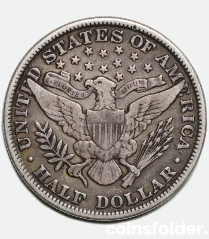 1898 USA Barber Half Dollar, VF condition, Philadelphia mint