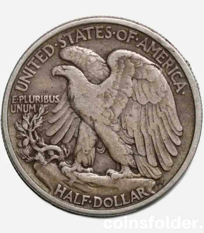 1920 Walking Liberty Half Dollar, VF condition, Philadelphia Mint silver coin