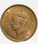 1951 Hong Kong 10 Cents coin in UNC condition, George VI