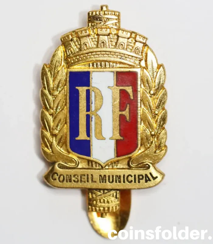 French Conseil Municipal Badge in Original Box