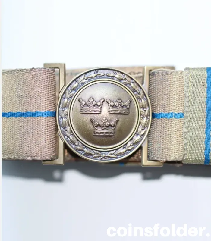 Sweden Military Belt M39 with Three Crowns Emblem