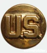 Vintage US Army enlisted collar insignia with detailed emblem