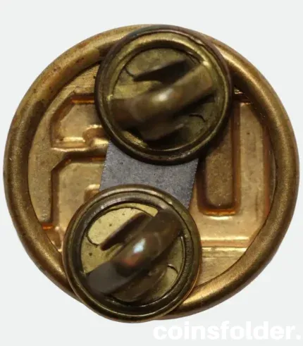 Vintage US Army enlisted collar insignia with detailed emblem