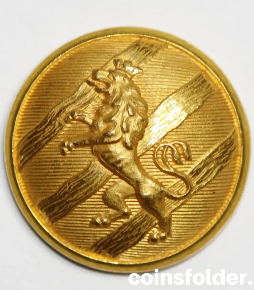 Vintage Göta Troop Corps Officer Button by C.C. Sporrong & Co