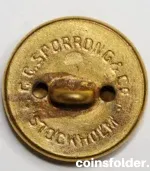 Vintage Göta Troop Corps Officer Button by C.C. Sporrong & Co