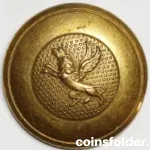 Vintage Södermanland Regiment Swedish Army Button by C. Sporrong
