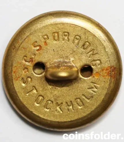 Vintage Södermanland Regiment Swedish Army Button by C. Sporrong