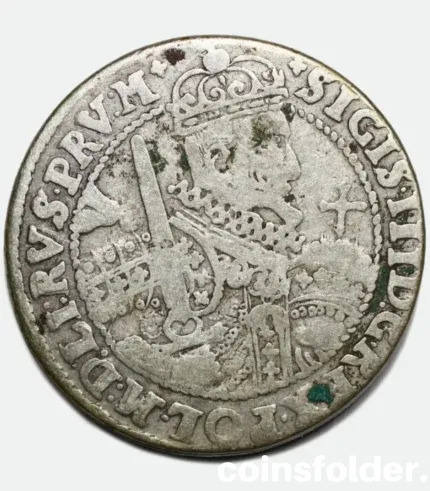 1623 Poland-Lithuania Bromberg Silver Ort coin in VF condition.