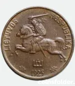 1925 Lithuania 50 Centų Coin UNC – Rare Historic Currency