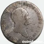 1820 Polish 2 Złote silver coin from the Russian occupation period with intricate historical designs.