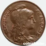 1913 France 10 Centimes Coin - Liberty & Republic Design, UNC