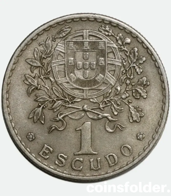 1929 Portugal 1 Escudo Coin - Second Republic - XF Condition