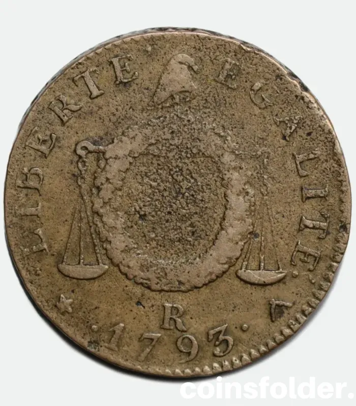 1793 France 2 Sols R Orléans Coin from the Revolution Era, VF