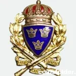 1951 Swedish Gilded Silver Military Shooting Badge - 1st Class