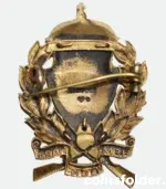 1951 Swedish Gilded Silver Military Shooting Badge - 1st Class