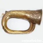 Imperial Russian Army Crimea War Brass Bugle - Double-Headed Eagle