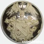 Antique Ankarcrona Family silver-plated livery button by C.C. Sporrong