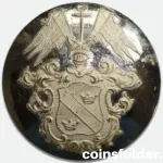 Antique Ankarcrona Family silver-plated livery button by C.C. Sporrong