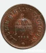 1896 Hungary 1 Filler Coin Francis Joseph I UNC