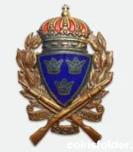 1950 Swedish Military Shooting Badge – Bronze & Silver, 3rd Class