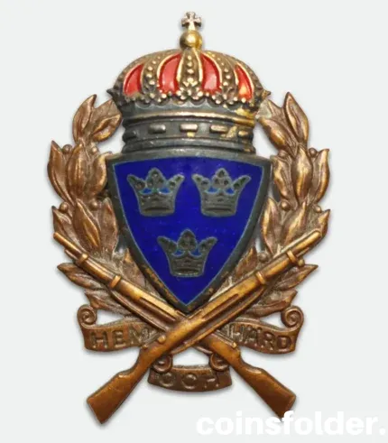 1950 Swedish Military Shooting Badge – Bronze & Silver, 3rd Class