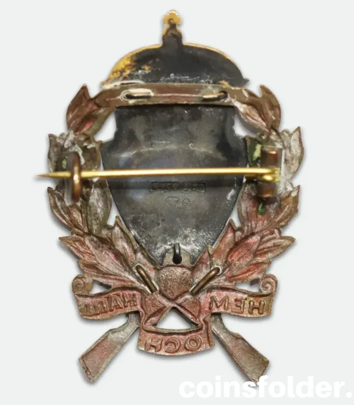 1950 Swedish Military Shooting Badge – Bronze & Silver, 3rd Class
