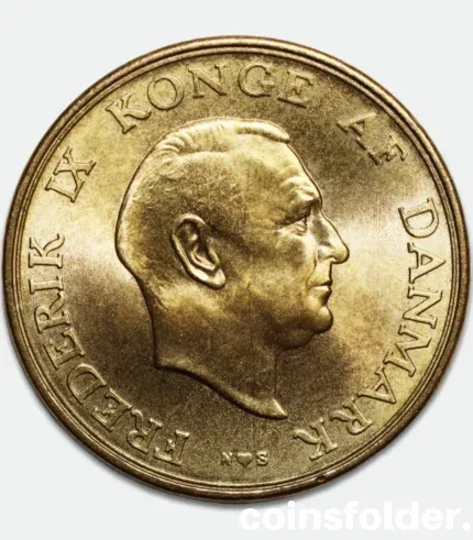 1952 Denmark 2 Kroner Coin Frederik IX BU