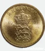 1952 Denmark 2 Kroner Coin Frederik IX BU
